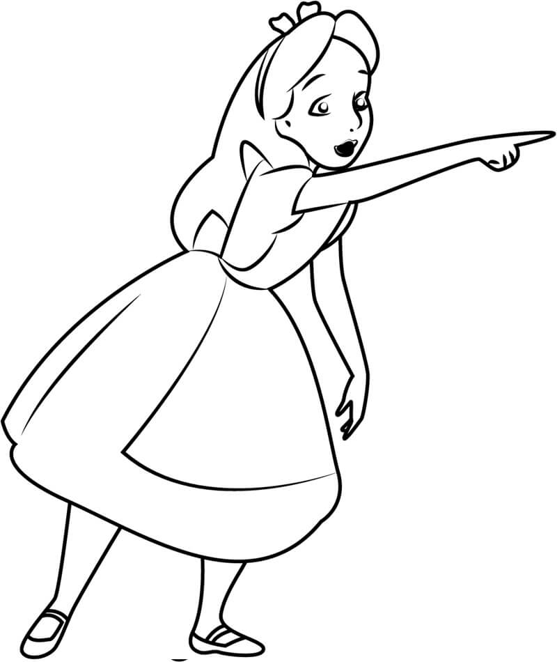 dibujos de alicia en el país de las maravillas para imprimir y colorear
