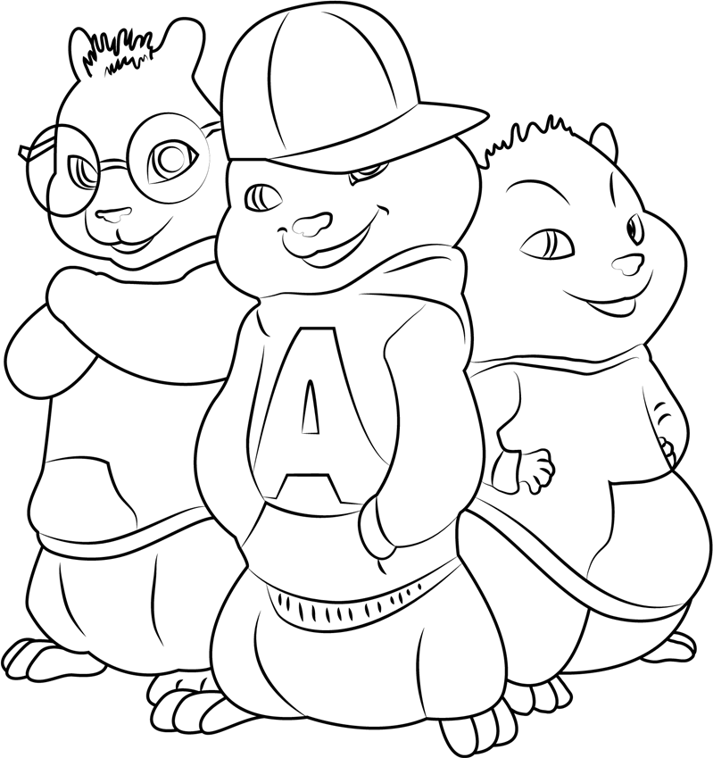dibujos de alvin y las ardillas para colorear