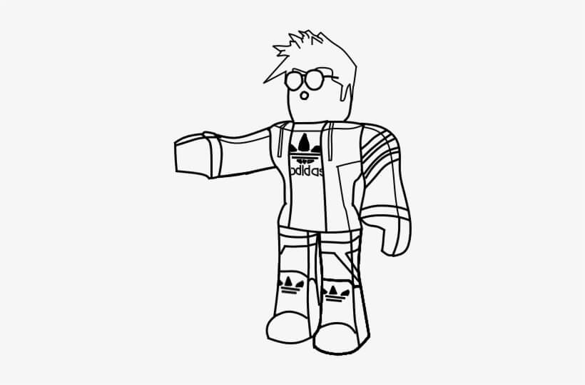 dibujo adidas roblox para colorear