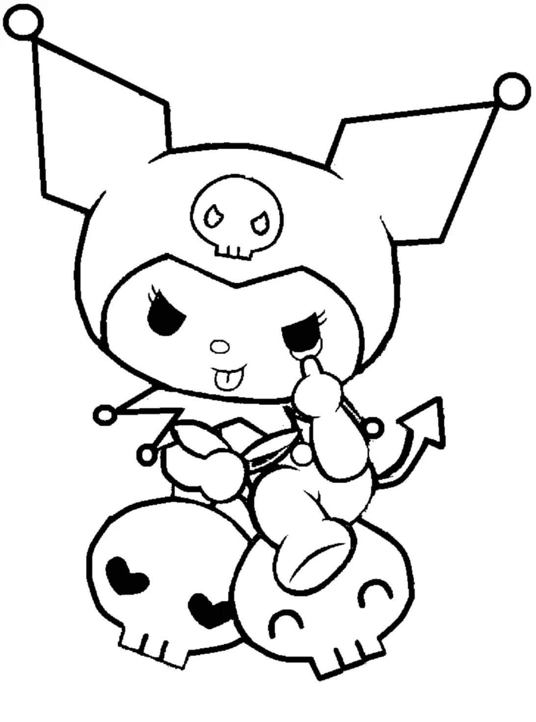 dibujo agradable kuromi para colorear
