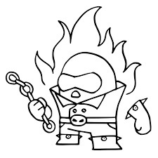 dibujo among us piel jinete fantasma para imprimir y colorear