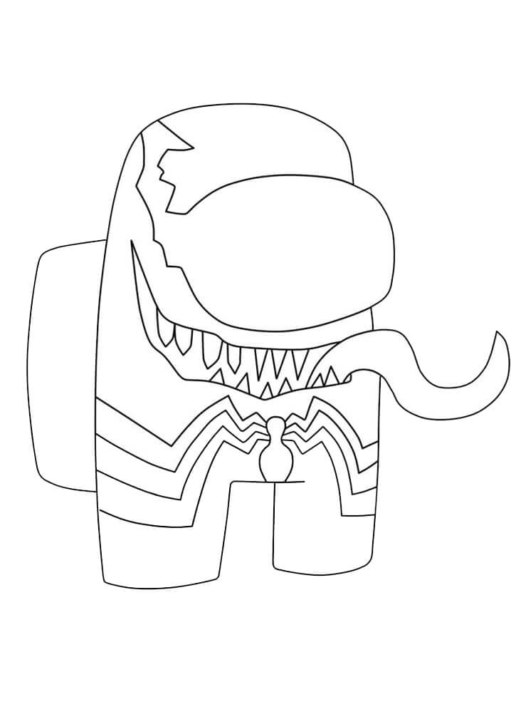 dibujo among us venom para imprimir y colorear 