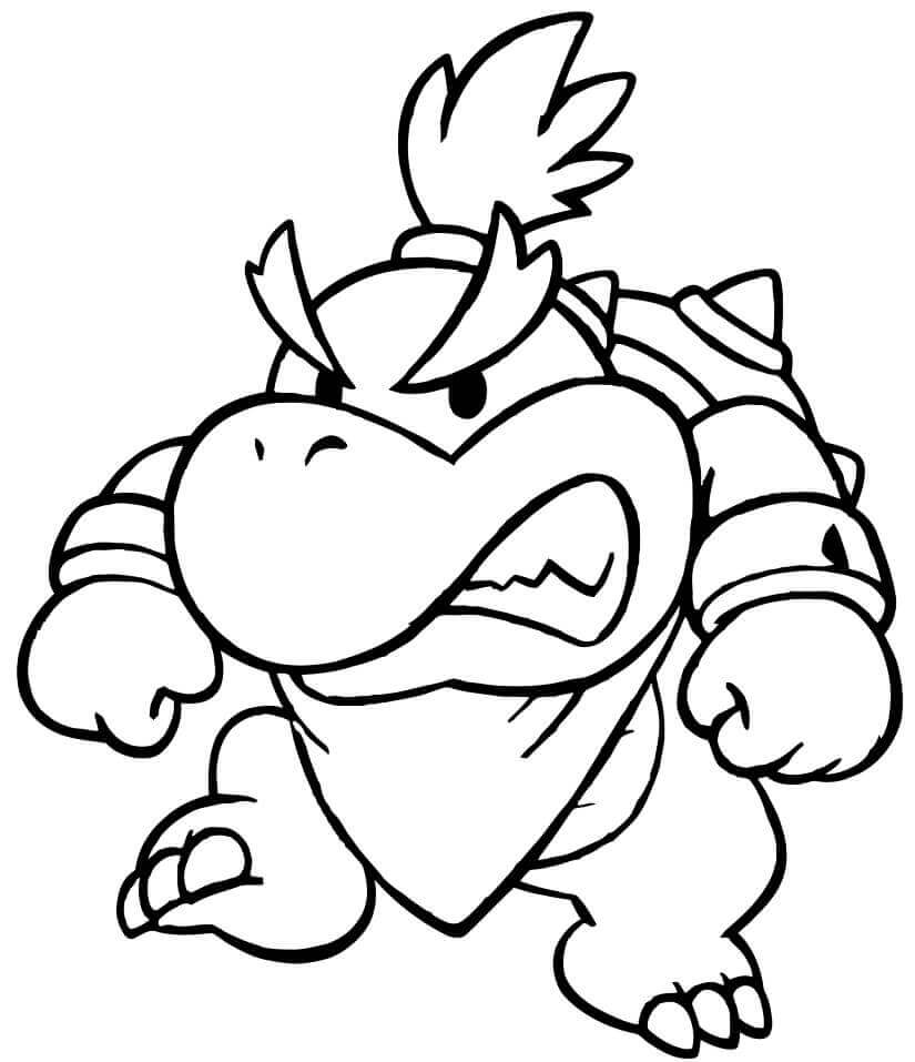 dibujo bebe bowser imprimir y colorear