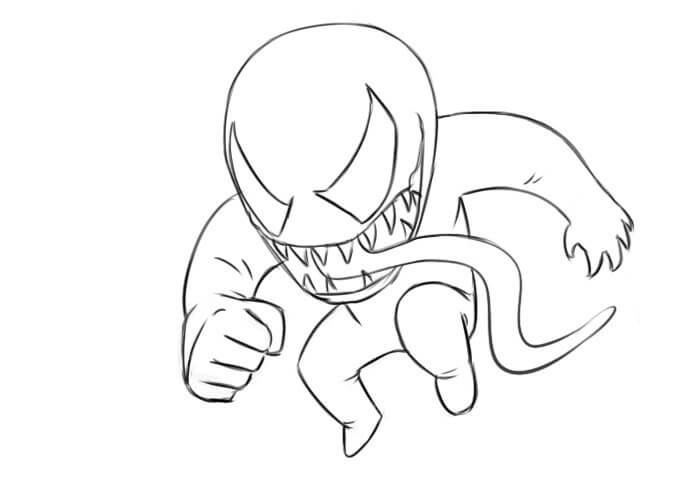 dibujo bebe venom para imprimir y colorear 