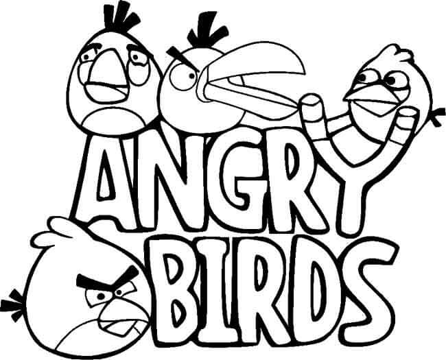 dibujo bonitos angry birds para imprimir y colorear