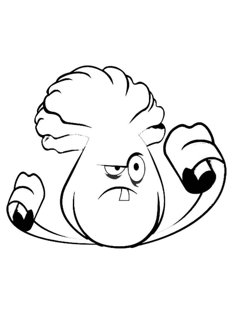 dibujo bonk choy en plants vs zombies colorear