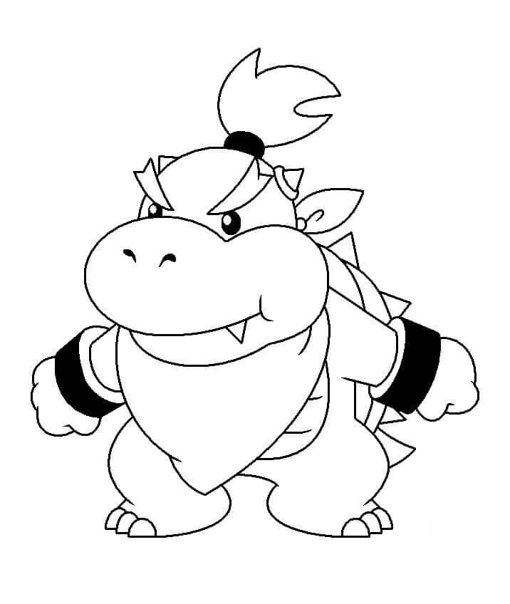 dibujo bowser jr imprimir y colorear