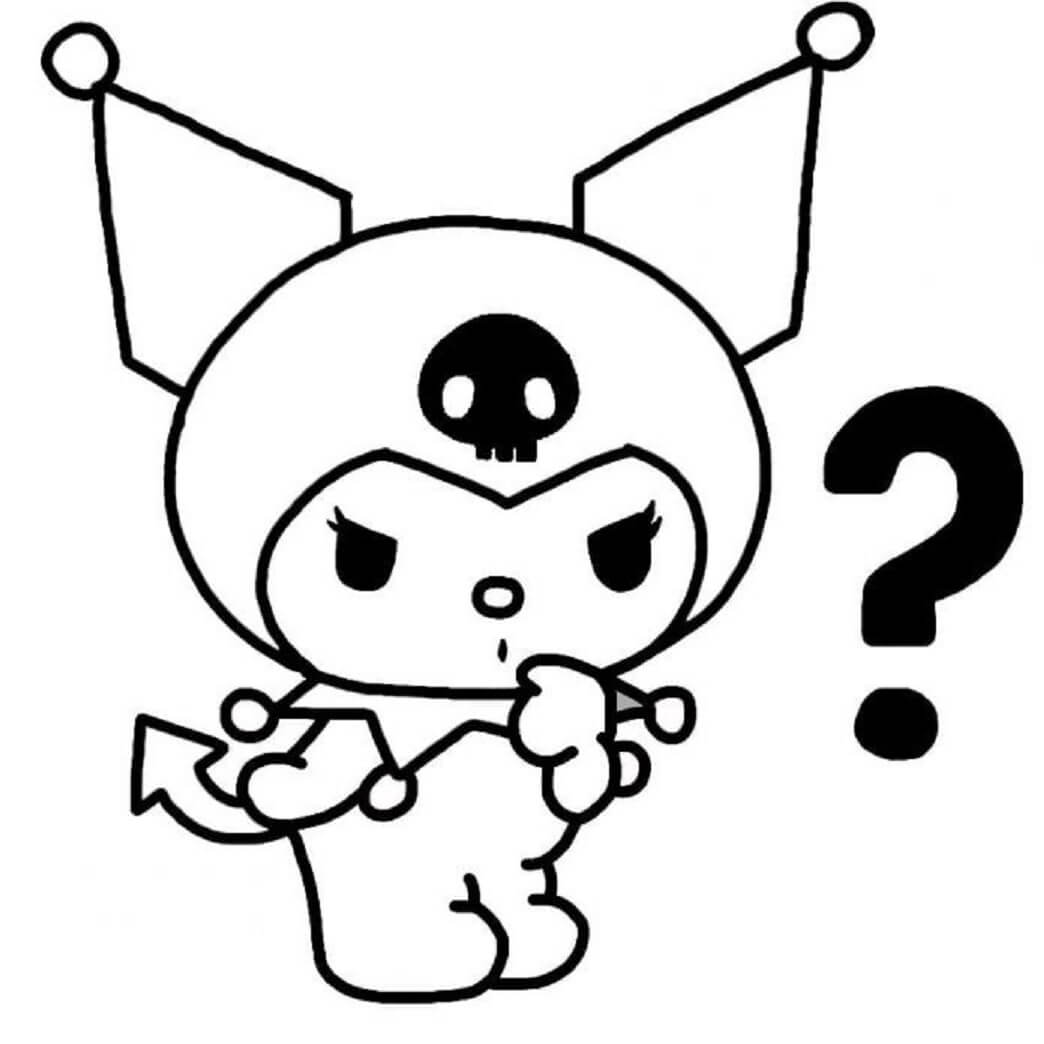 dibujo buena kuromi para colorear