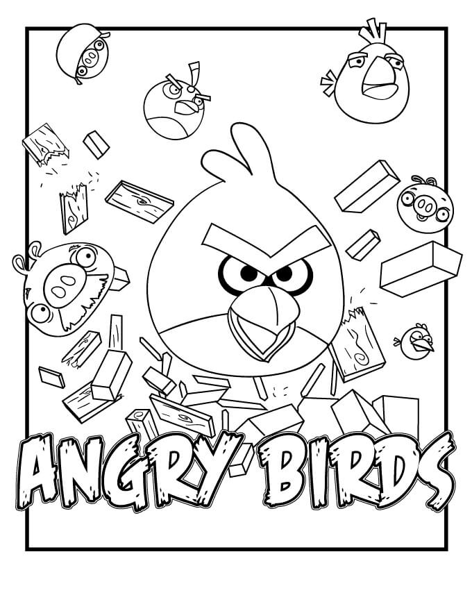 dibujo buenos angry birds para imprimir y colorear