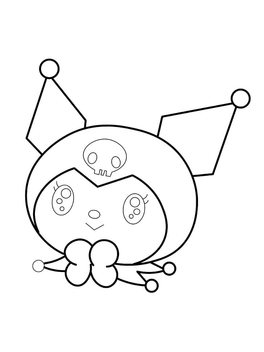 dibujo cabeza kuromi para colorear