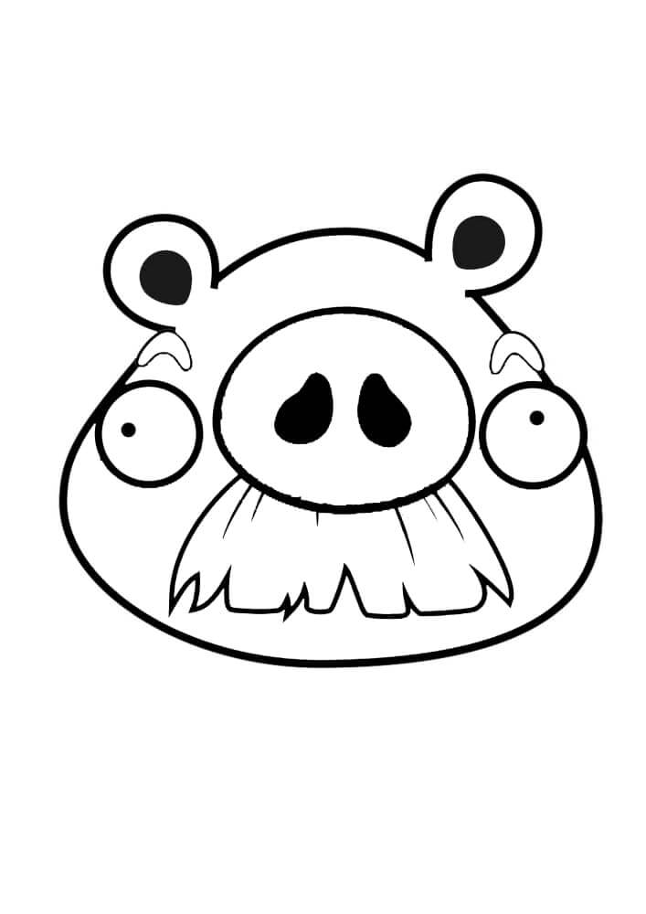dibujo capataz de cerdo de angry birds para imprimir y colorear