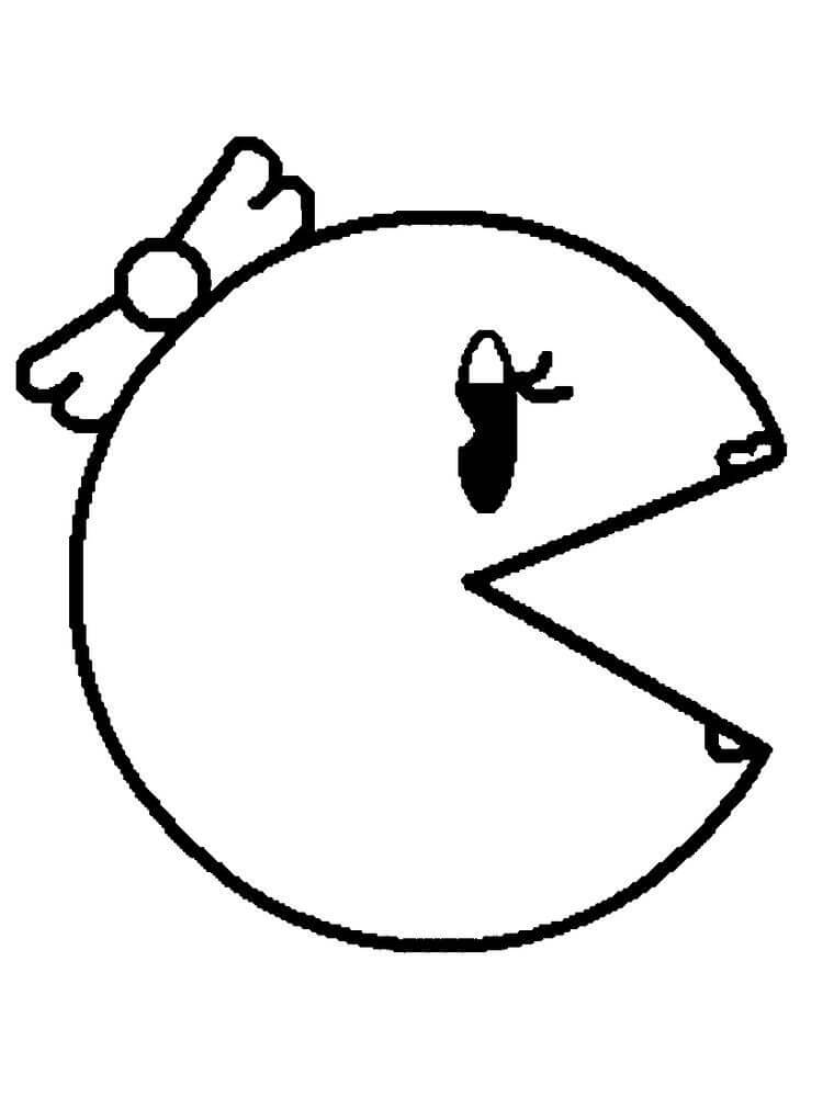 dibujo chica pacman colorear