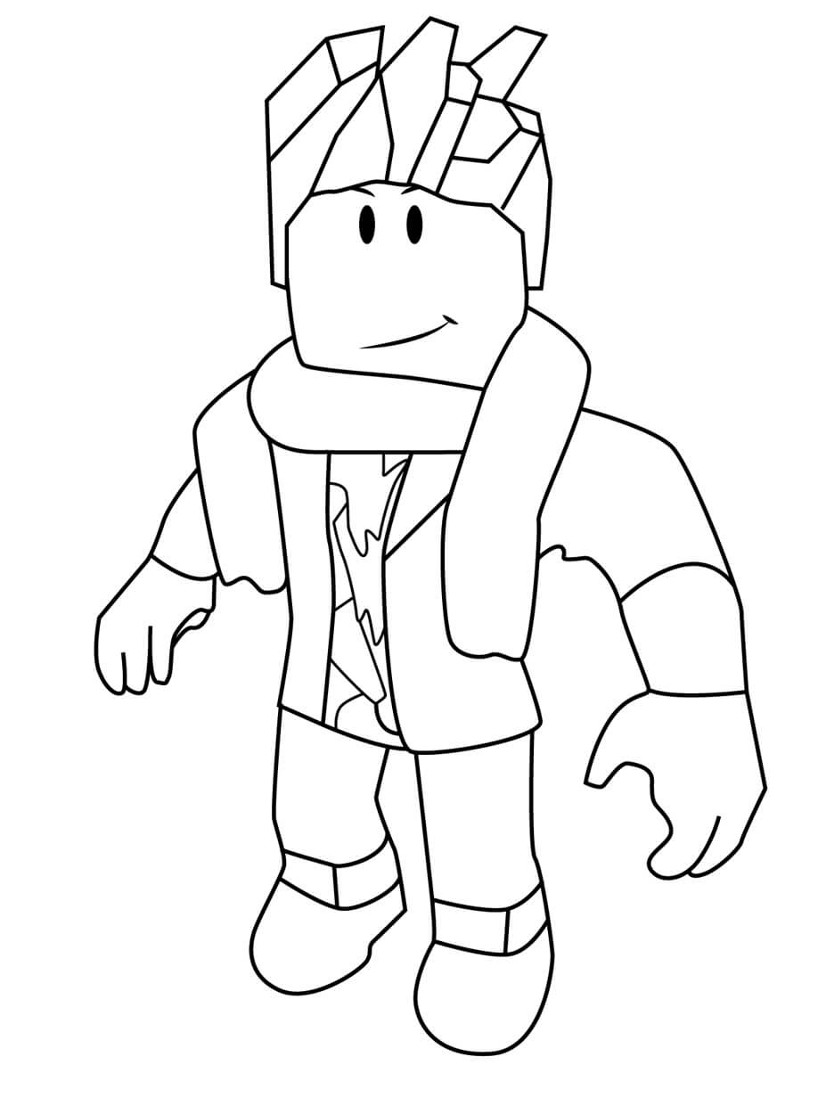 dibujo chico sonriente roblox para colorear