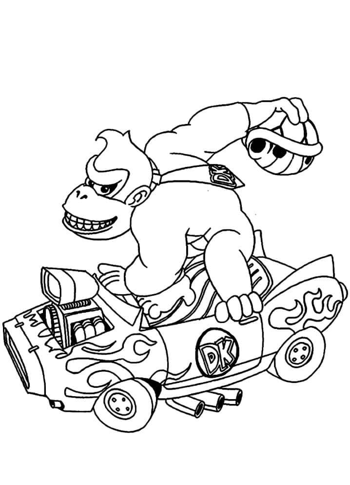dibujo conduccion donkey kong imprimir y colorear