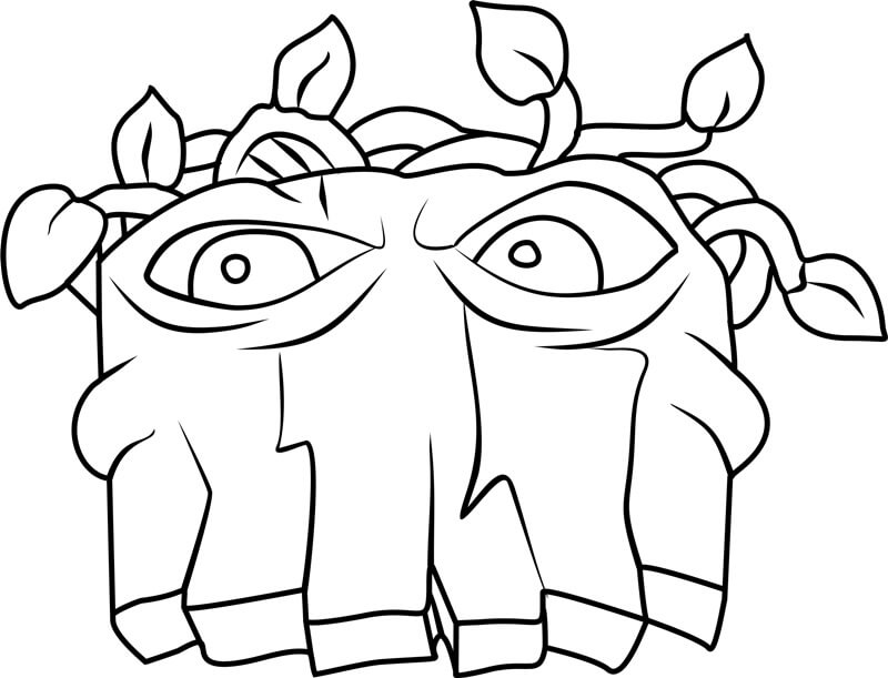 dibujo destructor de tumbas en plants vs zombies colorear
