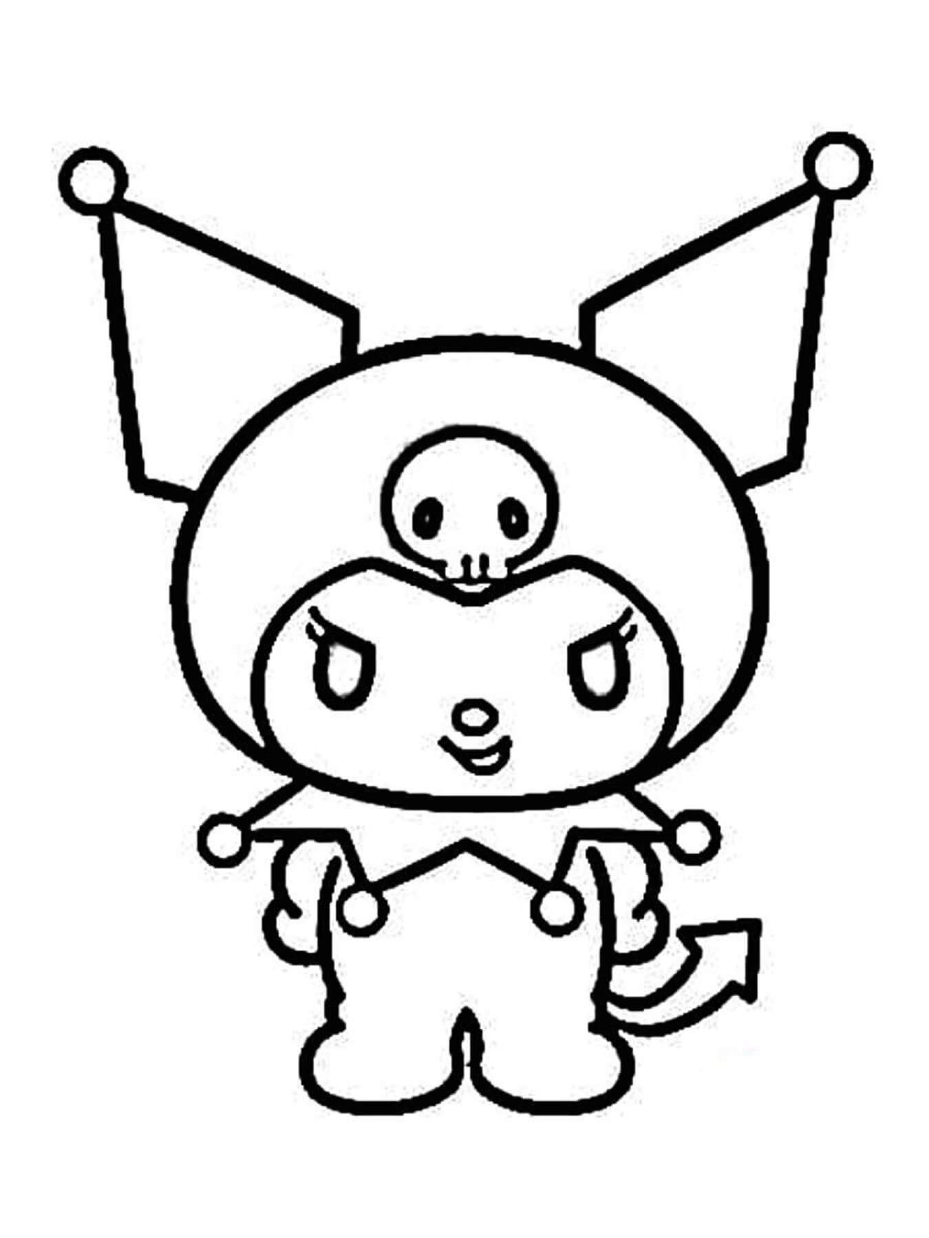 dibujo divertido kuromi para colorear