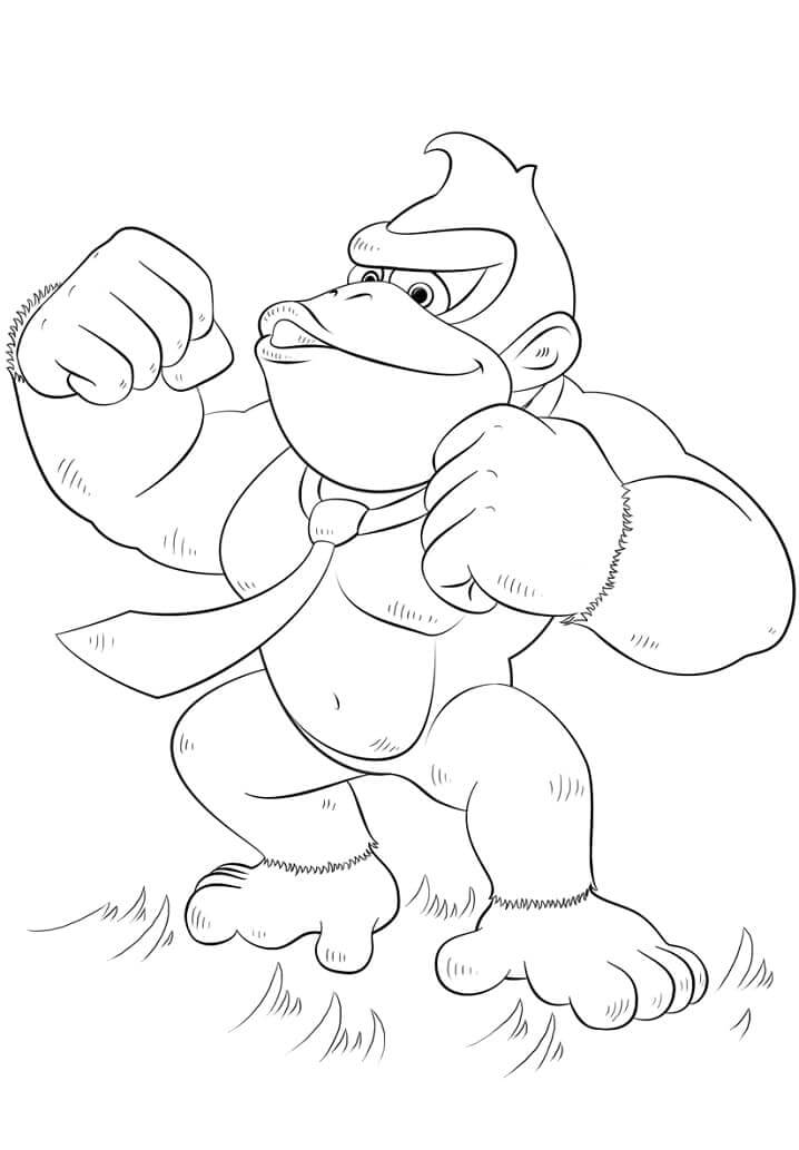 dibujo donkey kong fuerte imprimir y colorear