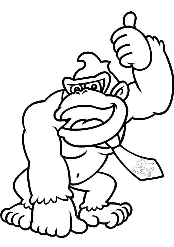 dibujo donkey kong regresa imprimir y colorear