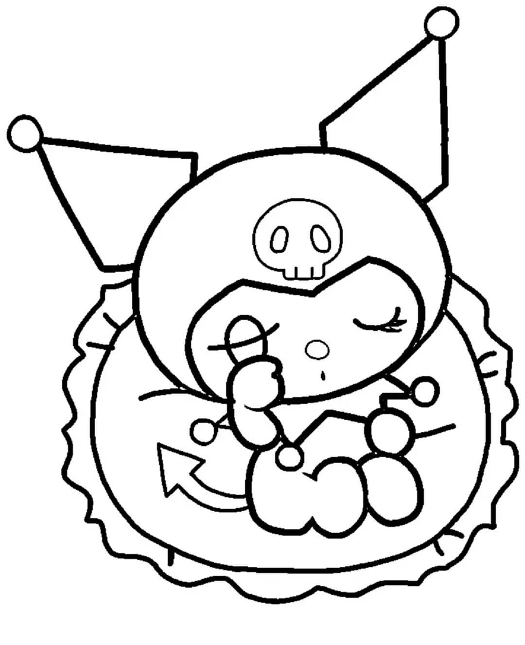dibujo dulce kuromi para colorear