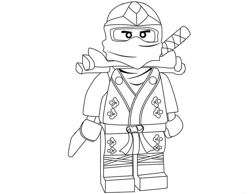 dibujo genial ninja ir roblox para colorear
