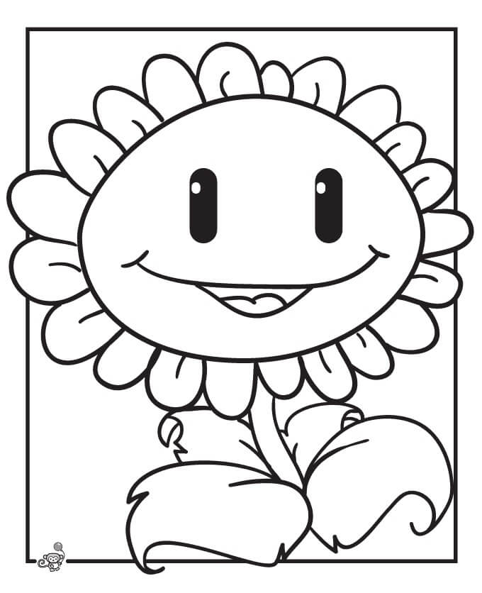 dibujo girasol gigante divertido colorear