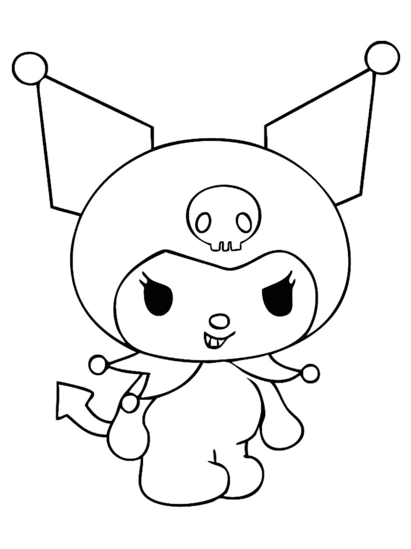 dibujo gran kuromi para colorear