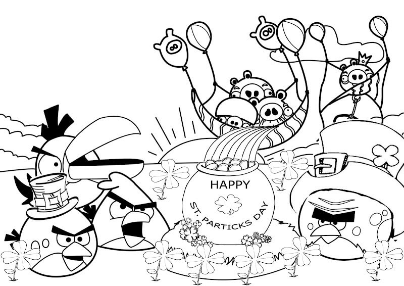 dibujo grandes angry birds para imprimir y colorear