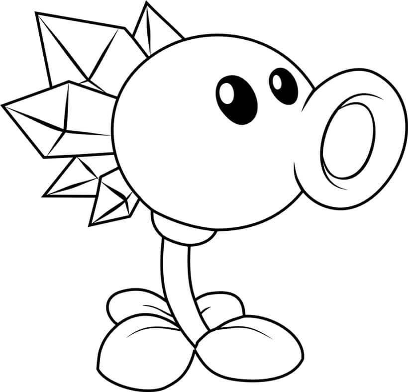 dibujo guisante de nieve colorear