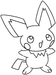dibujo habla pichu para colorear