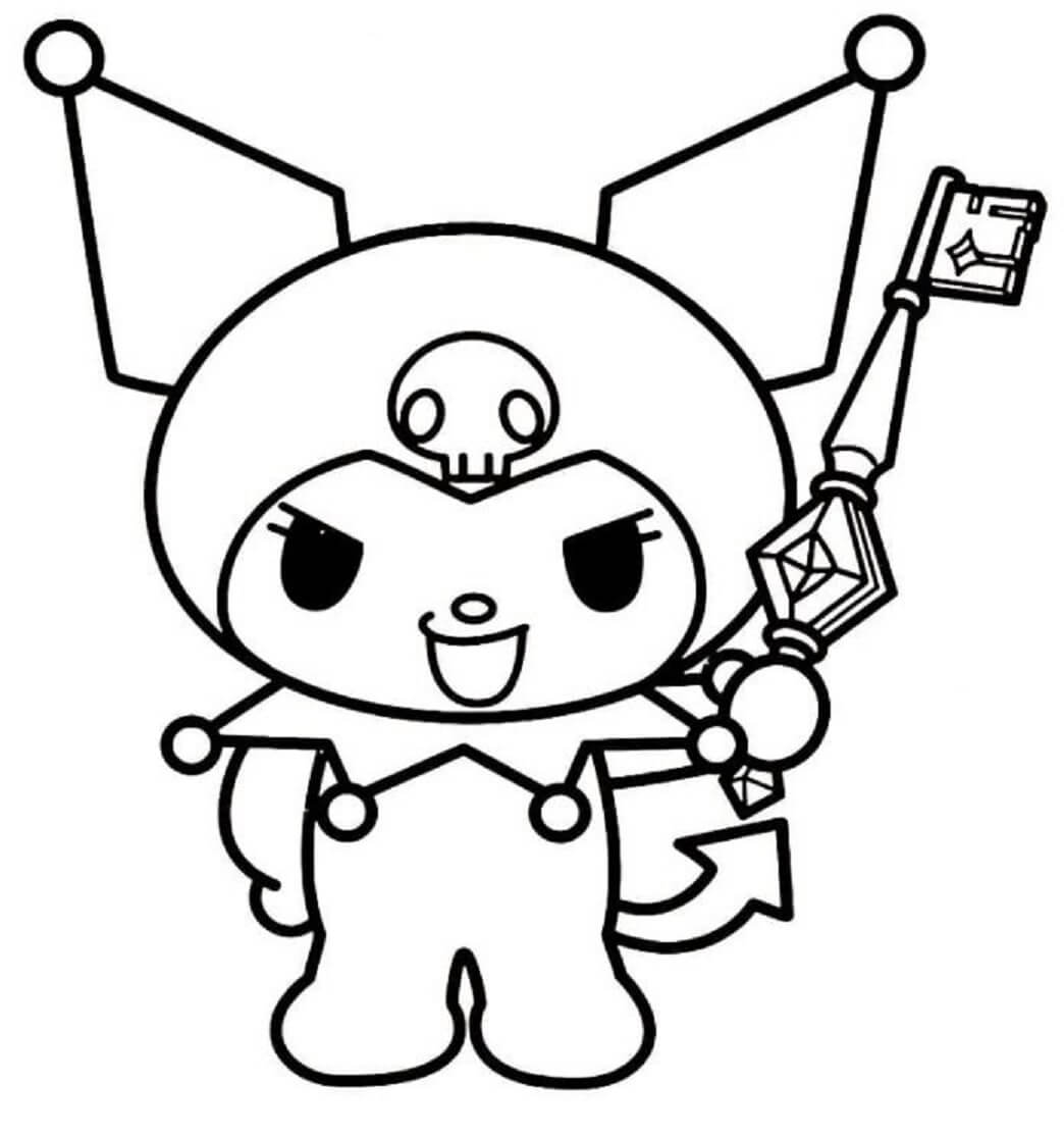 dibujo impresionante kuromi para colorear