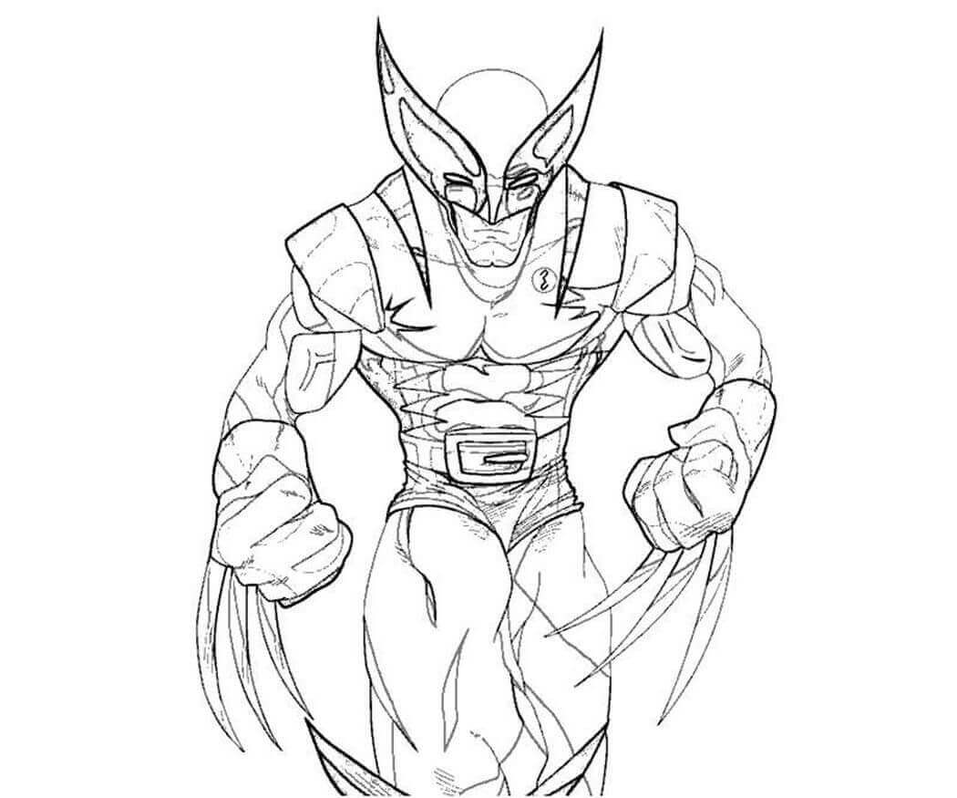 dibujo increible wolverine para imprimir y colorear 