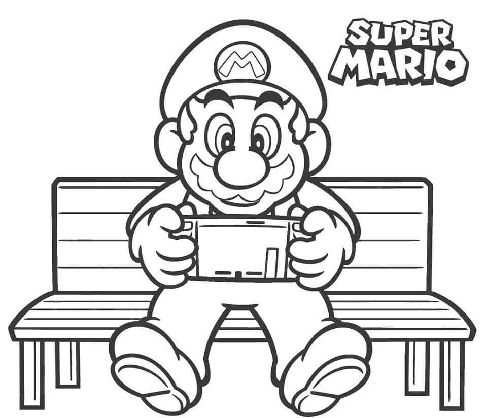 dibujo juegos mario imprimir y colorear