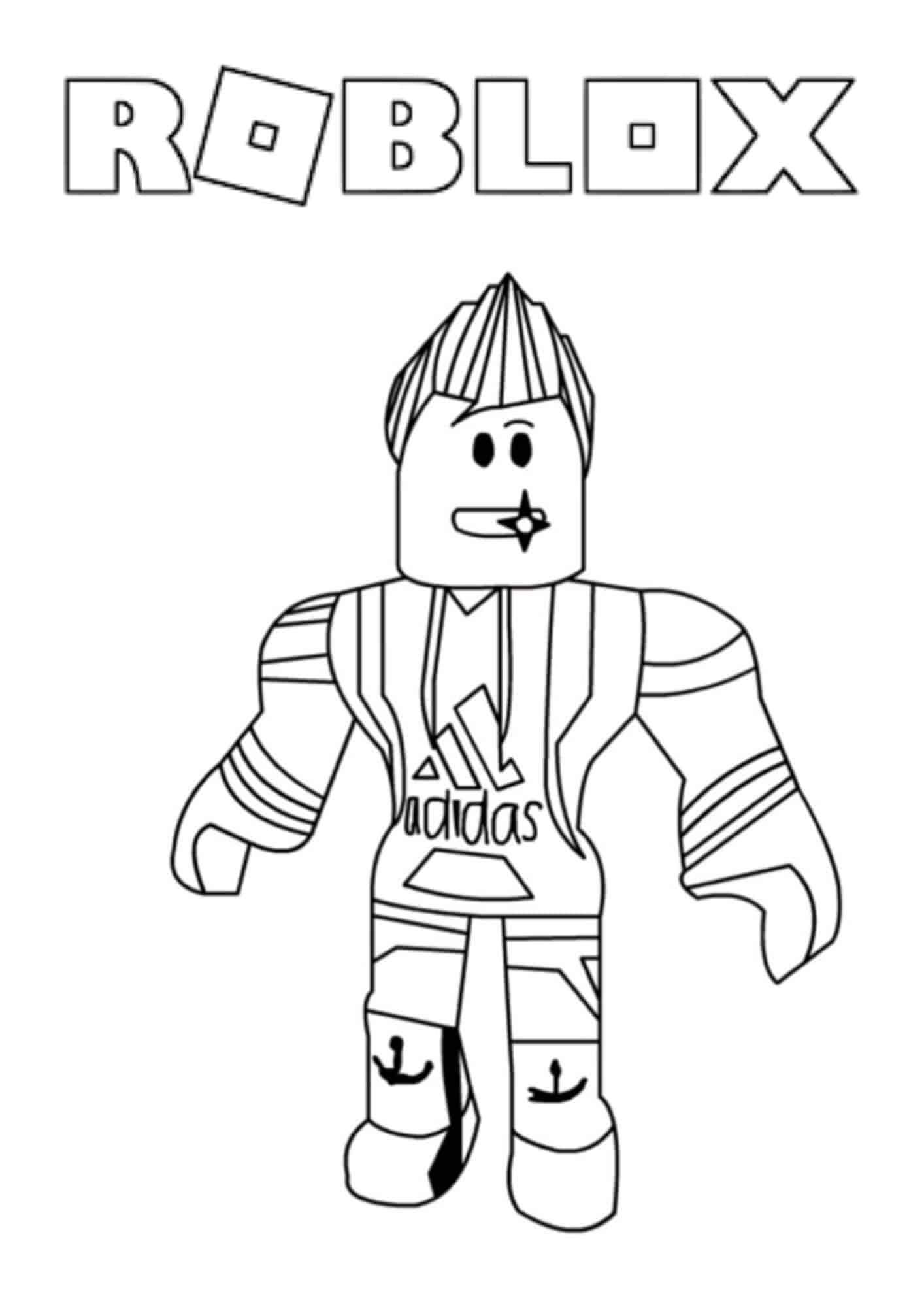 dibujo jugador de futbol de roblox para colorear