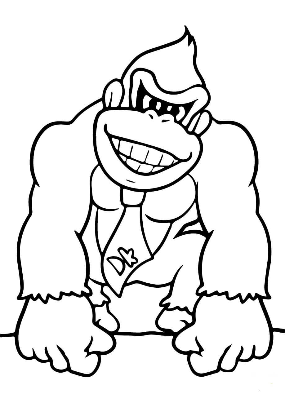 dibujo kong burro imprimir y colorear