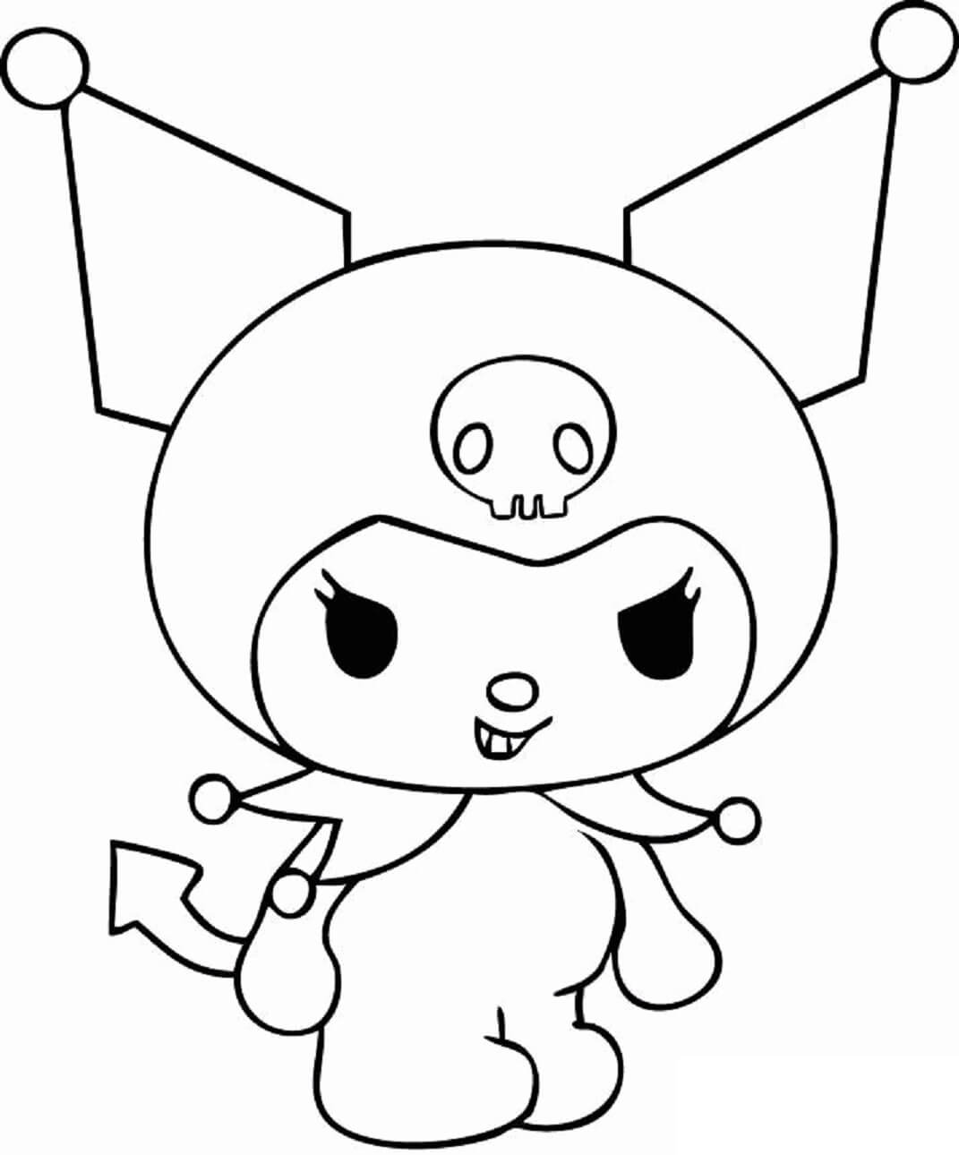 dibujo kuromi basico para colorear