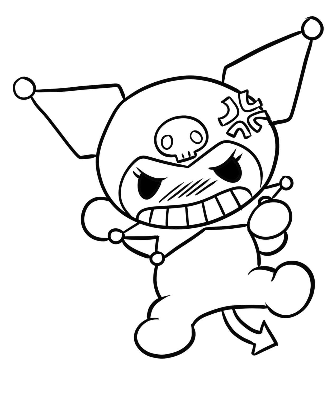 dibujo kuromi enojada para colorear