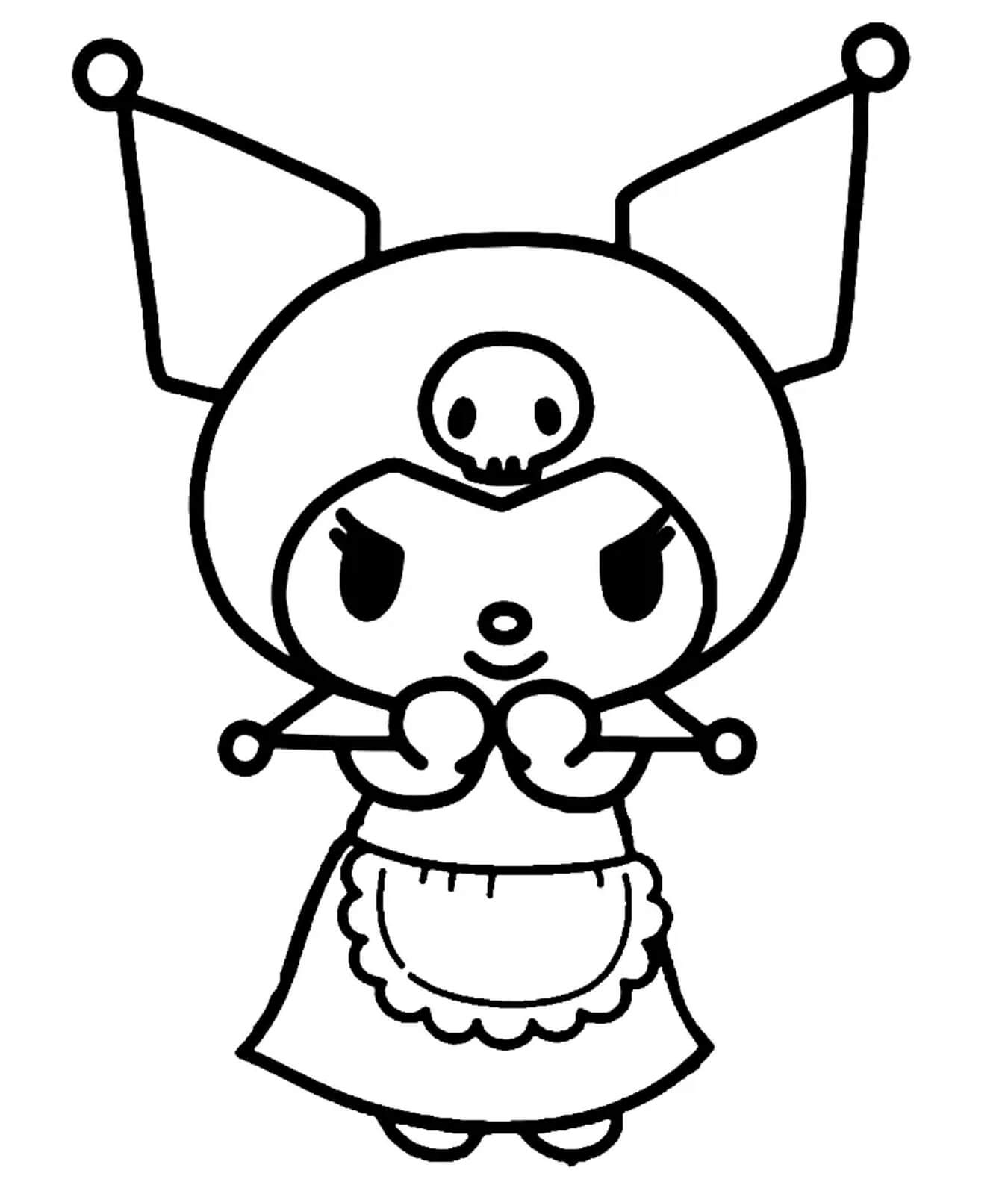 dibujo kuromi normal para colorear