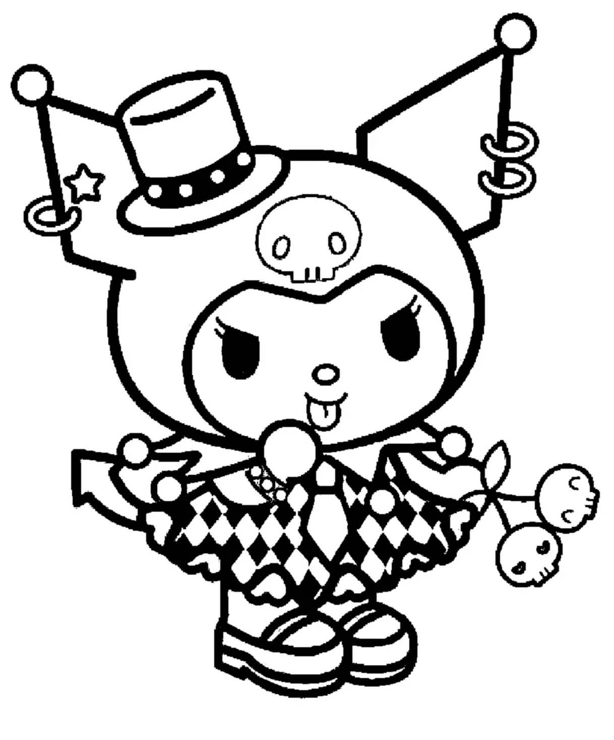 dibujo kuromi para colorear