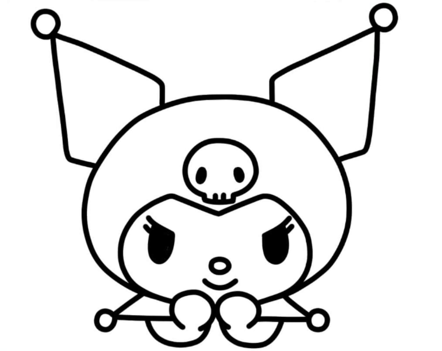 dibujo kuromi simple para colorear