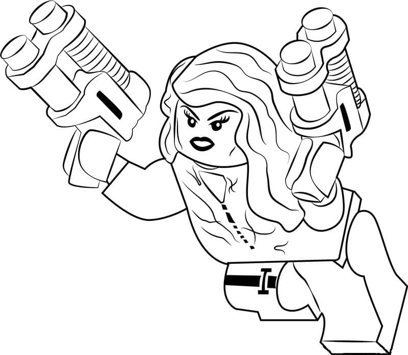 dibujo lego viuda negra para imprimir y colorear 