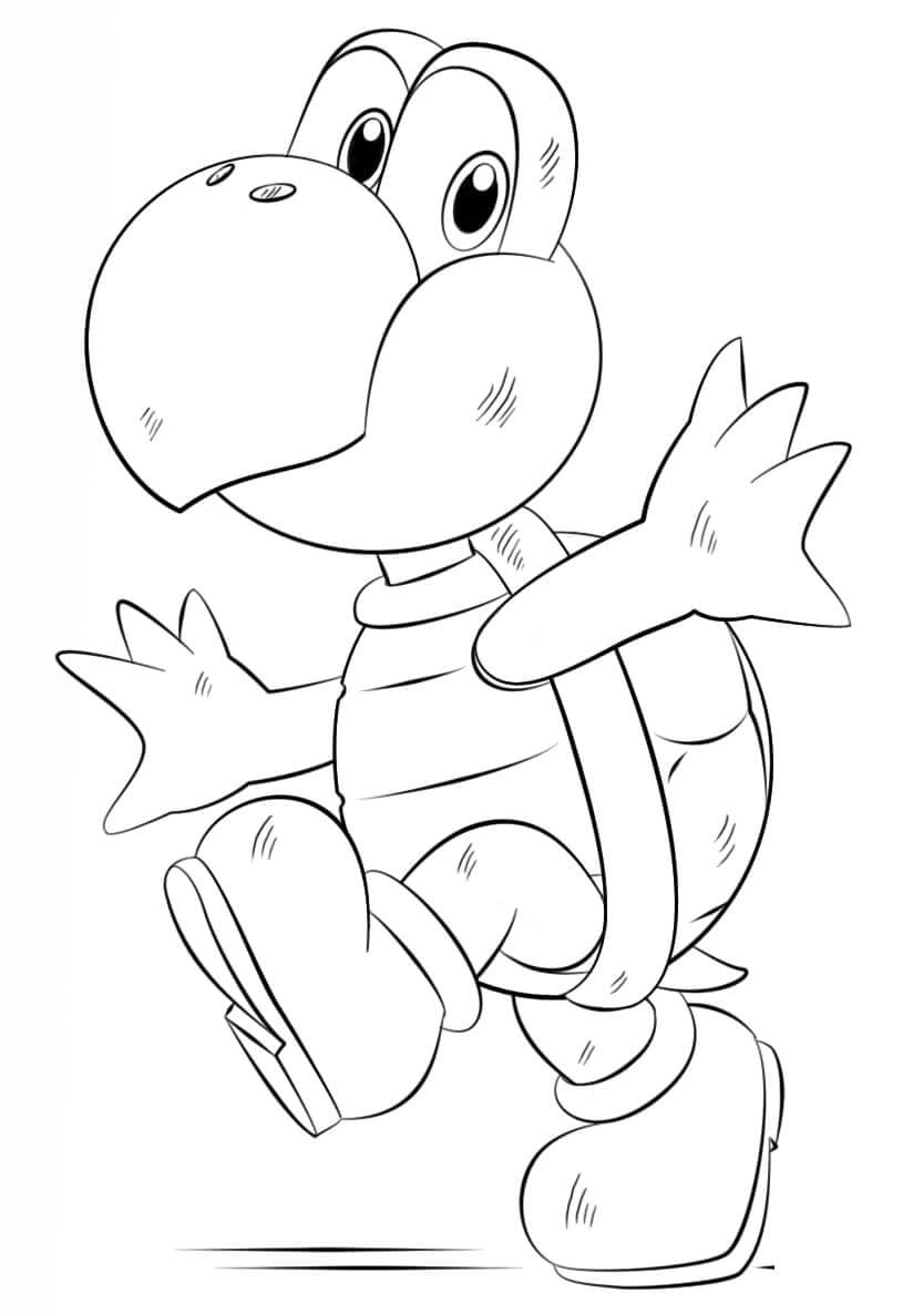 dibujo lindo koopa troopa imprimir y colorear