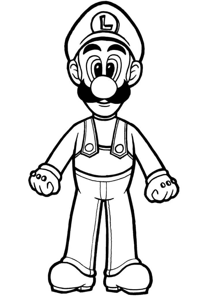 dibujo luigi bros imprimir y colorear