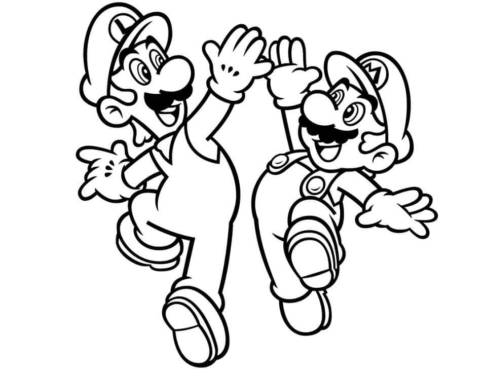 dibujo luigi imprimir y colorear