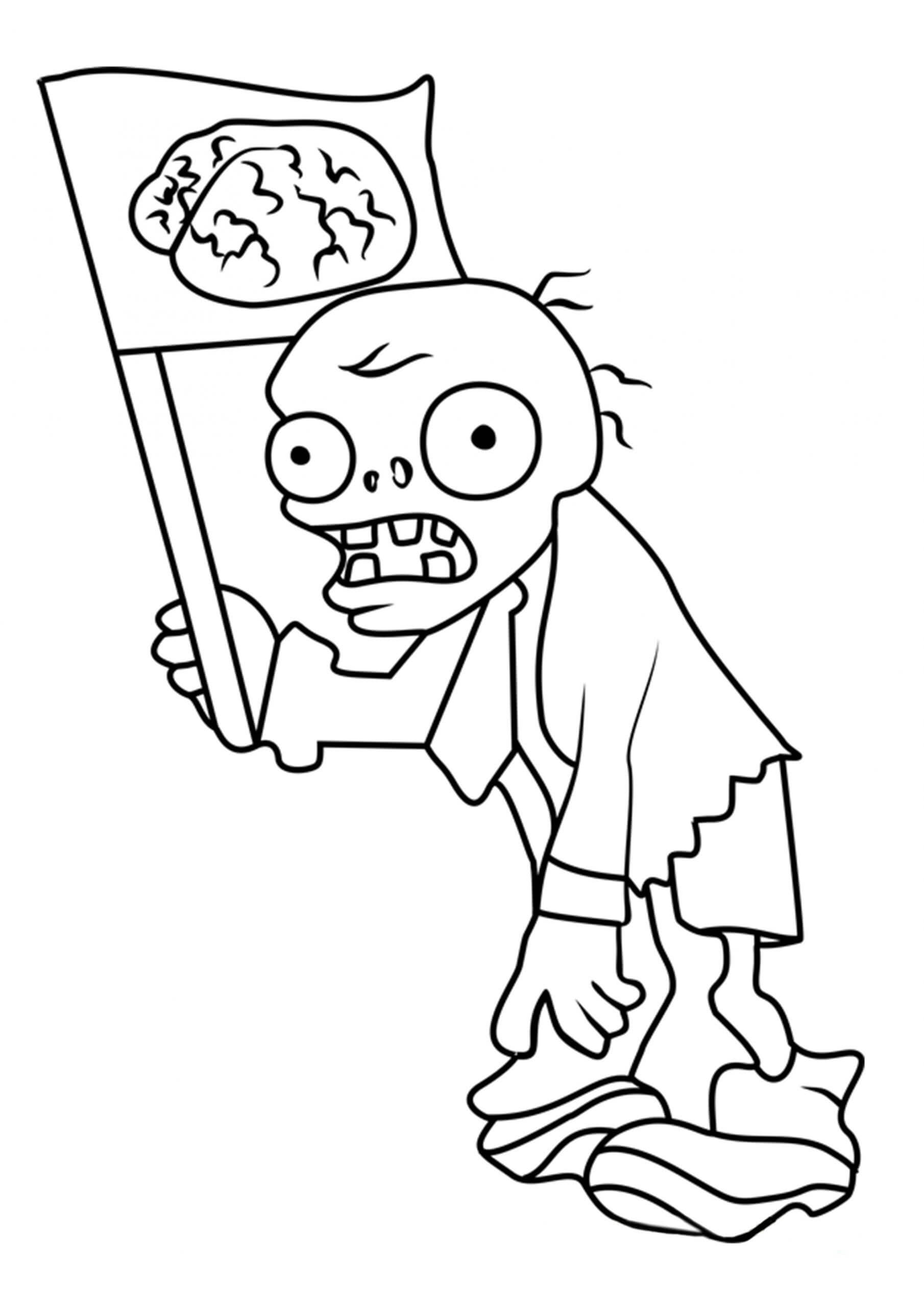 dibujo marcar zombie en plants vs zombies colorear
