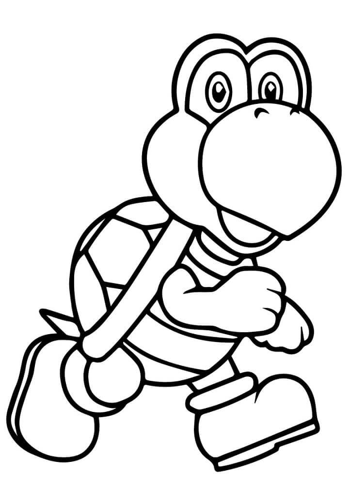 dibujo mario bros rana imprimir y colorear