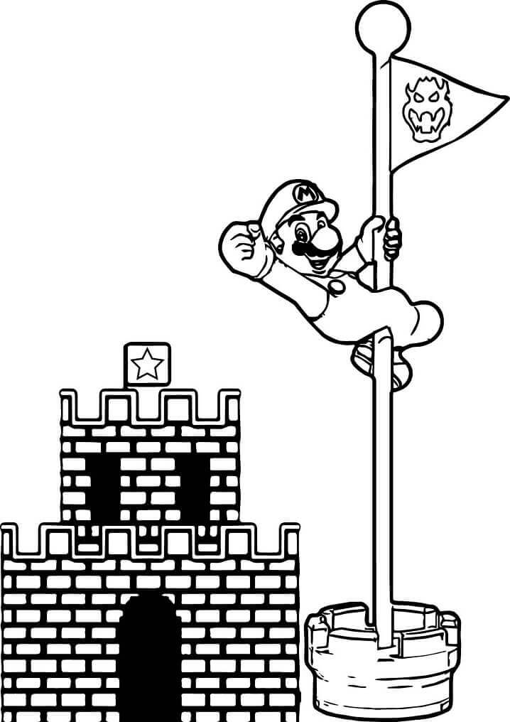 dibujo mario juego para imprimir y colorear