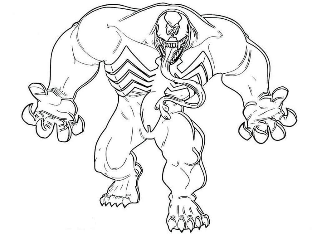 dibujo monstruo venom para imprimir y colorear 