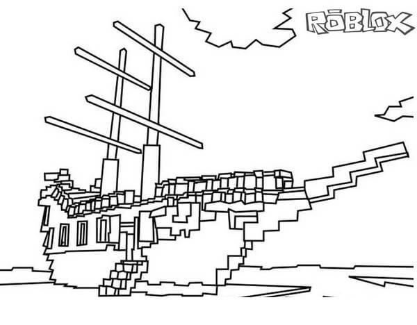 dibujo nave roblox para colorear