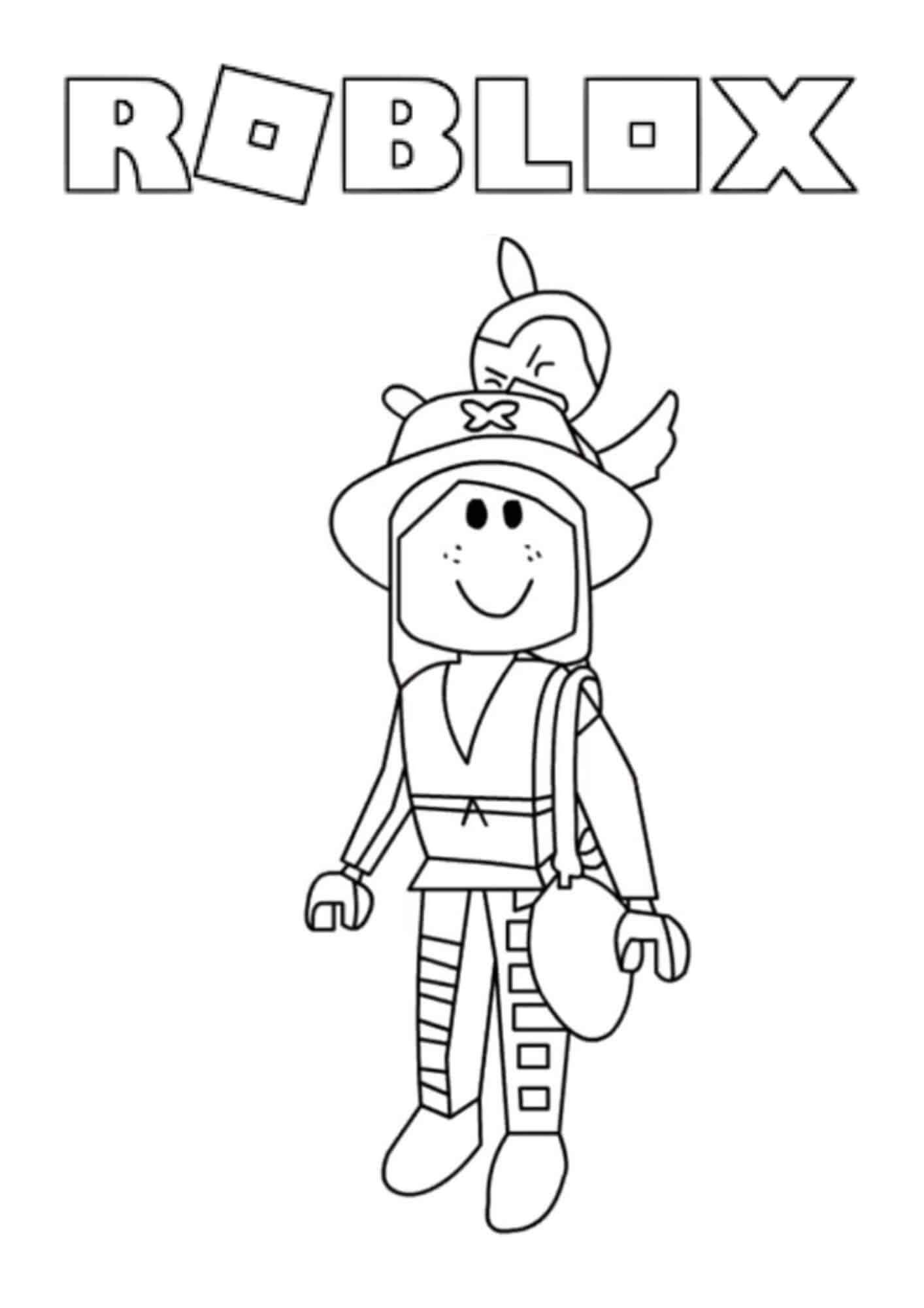 dibujo nina sonriente roblox para colorear