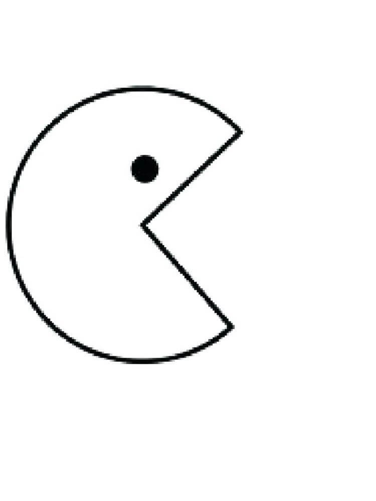 dibujo pac man simples para colorear